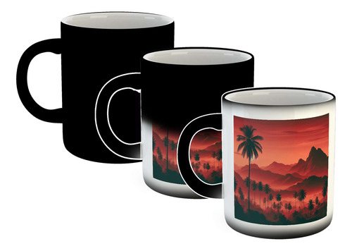 Taza Magica Palmeras De Los 80s Videoclip Vintage M2