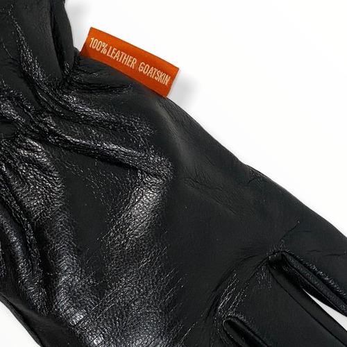Luva Couro Moto Custom Old School Cafe Racer Harley Davidson Cor Preto Tamanho P