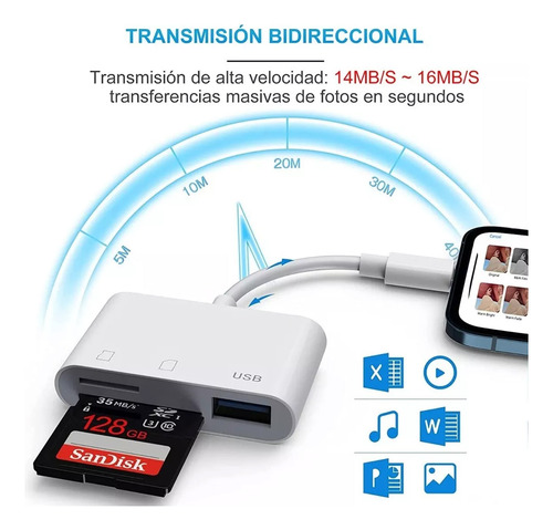 Adaptador Lector De Tarjetas Memoria Usb C Usb Tipo C 3 En 1