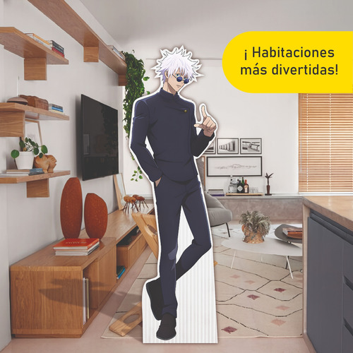 Figura Tamaño Real Gojo Satoru 150cm Base Rígida Coroplast