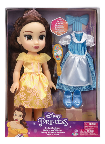 Boneca Princesas Disney Bela C/ Acessórios Multikids Br1929