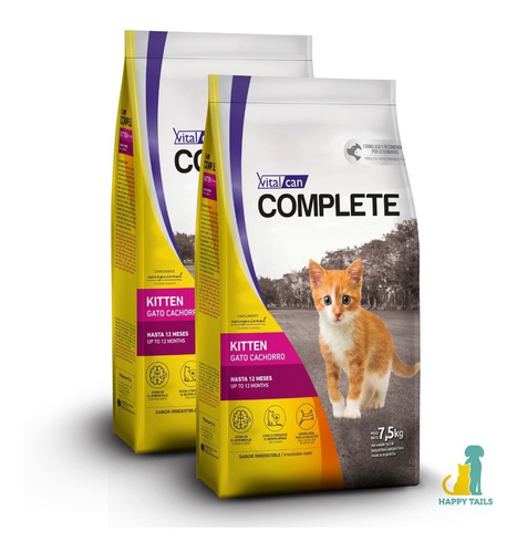 Vital Can Complete Gato Kitten 2 X 7,5 Kg - Happy Tails