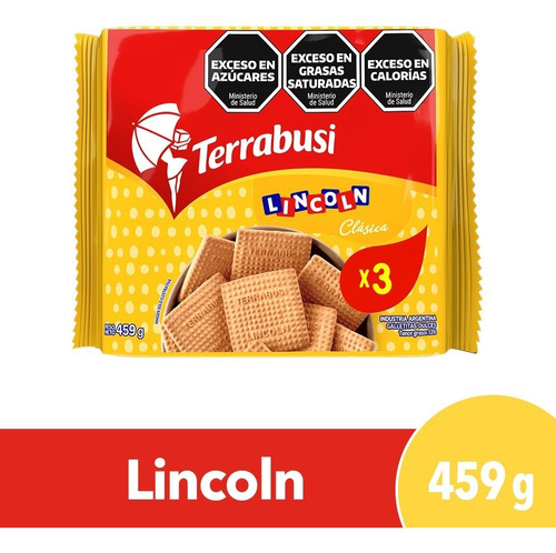 Galletitas Dulces Lincoln De Terrabusi Tripack Grande