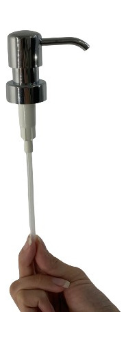 Válvula Dosadora Cromada Pump Saboneteira Rosca 28 Cor Prateado