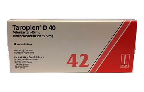 Taroplen® D 40mg X 42 Comprimidos | Antihipertensivo