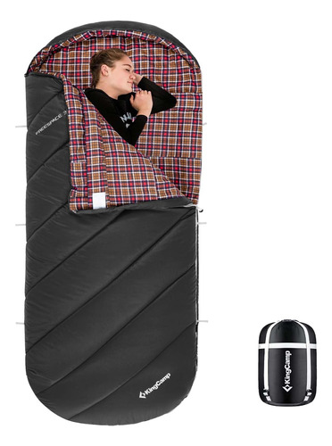 Kingcamp Saco De Dormir Para Acampar - Xl Con Capucha, Saco 