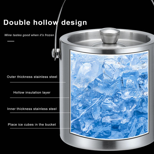 Cubo De Hielo, Champán Fresco, Versátil, Cómodo Asa De 2l