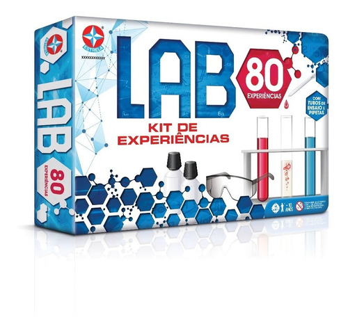 Lab Kit De Experiências - 80 Experiências - Estrela