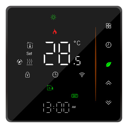 Termostato De Calefacción Programable Negro 16a Controller S