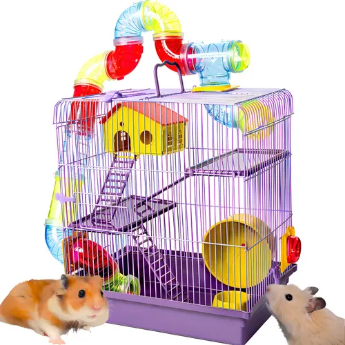 Gaiola Tubo Super Luxo 3 Andares para hamster