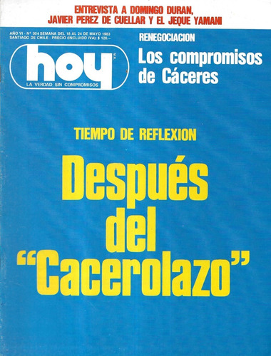 Revista Hoy 304 / 24 Mayo 1983 / Después Cacerolazo