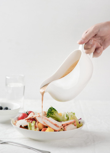 Salsa Y Bandeja Fina De Porcelana 400ml De Salsa Y Aderezo D