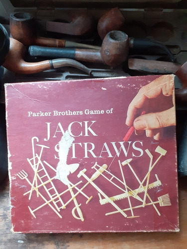 Antiguo Juego De Caja Jack Straws - Decada Del 70