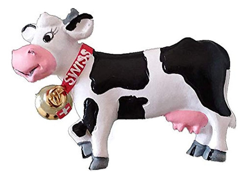 Imán De Nevera 3d De Vaca De Suiza