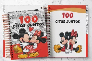 Libreta 100 Citas Juntos- Agenda 100 Días-cuaderno 100 Citas