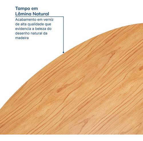 Mesa De Jantar Oval 6 Lugares 210x110cm Paineira Cabecasa