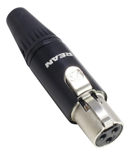 Plug Neutrik Rean Xlr Femea Rt3fc-b-mini Xlr 3 Pinos