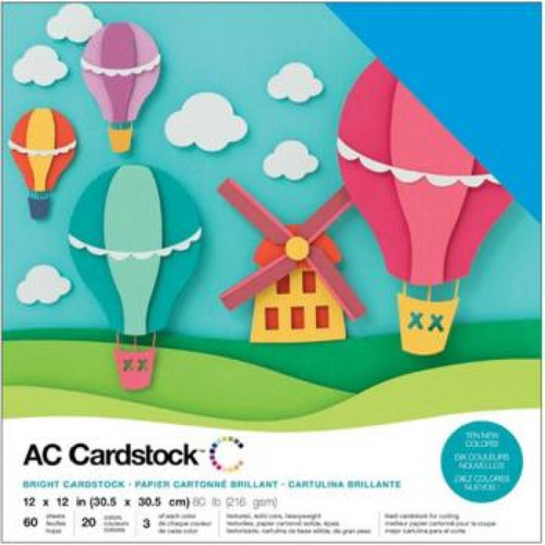 American Crafts Kit De Cardstock Kit Brights - 60 Folhas
