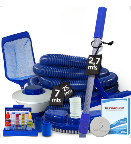 Kit Limpeza Para Piscinas Inflaveis Estruturais Grande Porte