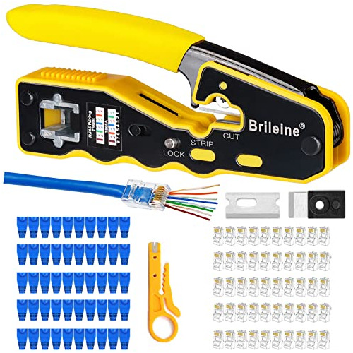 Herramienta Crimpadora Brileine Rj45, Todo En Uno