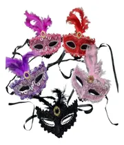 Comprar 5 Antifaces Deluxe Colores Surtidos Disfraz Cotillon
