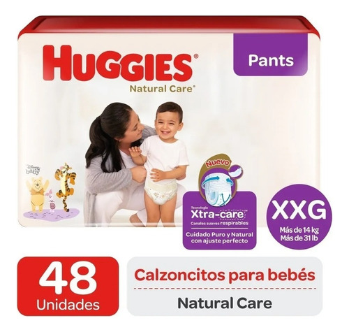 Pañales Huggies Natural Care Pants Bolson Grande Elige Talla