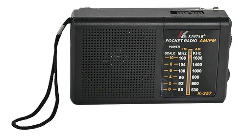 Radio Am / Fm Portátil Knstar K-257 Con Spica 3.5mm Febo