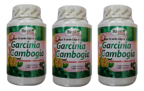 Garcinia Cambogia  Pack X 3 Frascos. Quema Grasa Reduce Peso