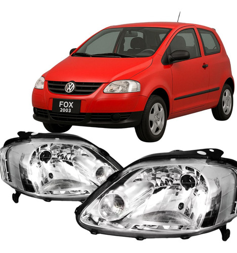 Par Farol Fox Spacefox 2003 04 A 2007 Foco Simples Cromado