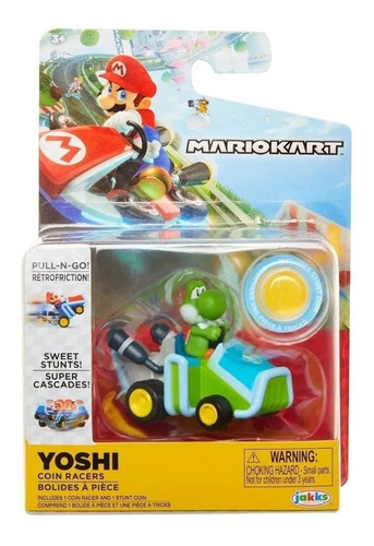 Carrito De Mario Kart Pull Back Mario Luigi Y Yoshi Nintendo