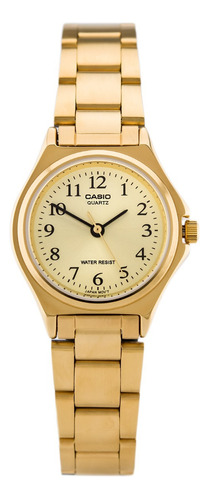 Reloj Casio Mujer Ltp-1130n 9b Acero Original Color de la correa Dorado Color del bisel Dorado Color del fondo Amarillo