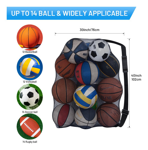 Bolso De Red Extra Grande Dogeek Para Balones De Fútbol Nombre Del Diseño Color