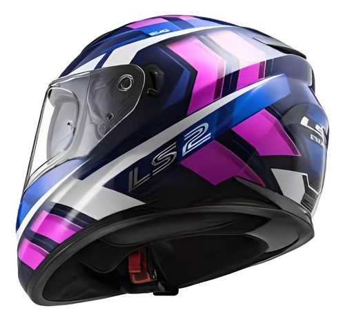 Casco Para Moto Loop Negro Rosado