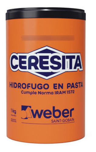 Weber Ceresita En Pasta Aditivo Hidrófugo Pack De 6 X 1kg