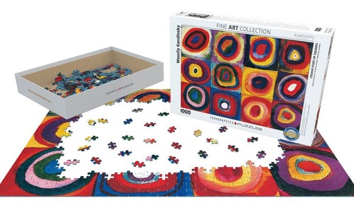Imagen 2 de 3 de Rompecabezas: Estudio De Color Con Cuadros - 1000 Pzas