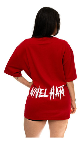 Camiseta Oversized Hardplay Nível Hard Vermelha