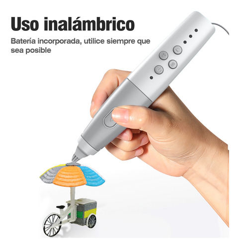Pluma Impresión 3d Inalámbrico, Recargable, Para Pcl 1,75 Mm