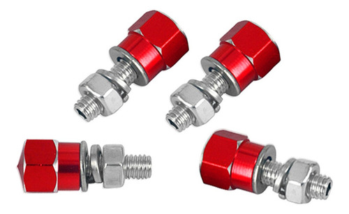 Imagen 5 de 8 de Tornillos De Perno Del Marco De La Placa De Matrícula Rojo