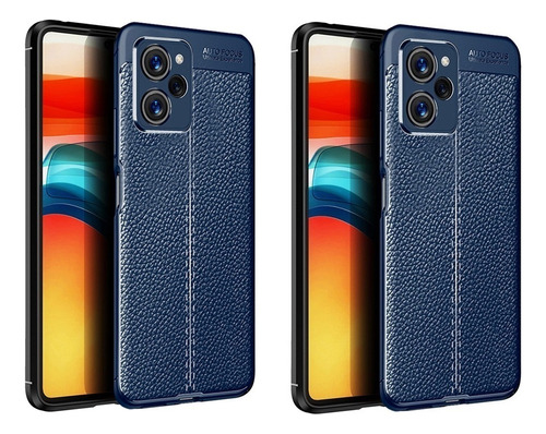 2×funda Cuero For Xiaomi Poco X5 Pro 5g Grietas En Litchi