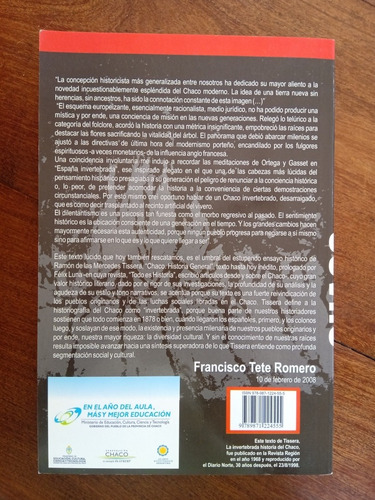 Imagen 2 de 6 de Chaco Historia General - Ramón De Las Mercedes Tissera
