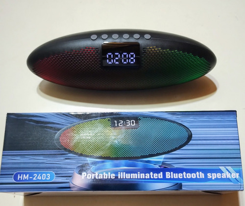 Regalo Día Del Padre Parlante Portátil Bluetooth Despertador Negro