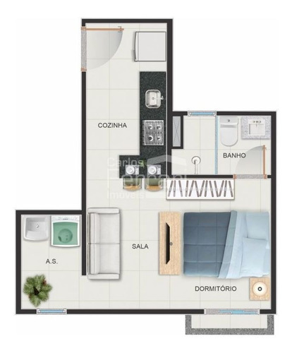 Apartamento Novo - Torre Única, Com 40,48 M2, 2 Dormitórios Na Região Da Casa Verde - Cf33098