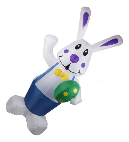 Decoración Inflable Con Forma De Conejo De Pascua Con Huevos