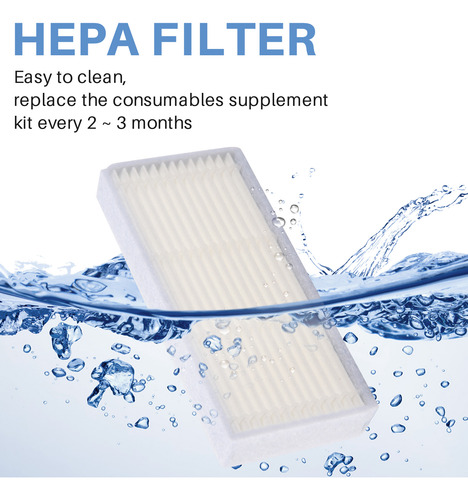 Filtro Hepa Para Robot Aspirador I2crystally-de 5 Piezas Par