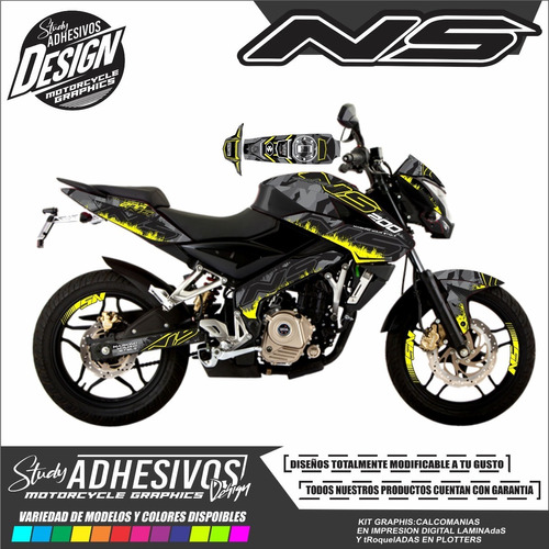 Calcomanias Pulsar Ns 200 Personalizadas Kit De Stickers