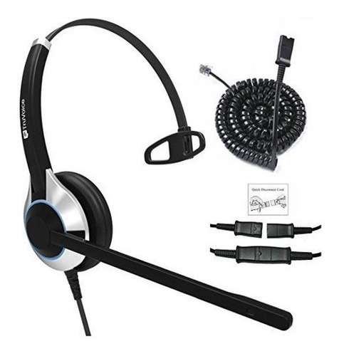 Deluxe Solo Oreja Cancelacion De Ruido Auriculares Con Micro