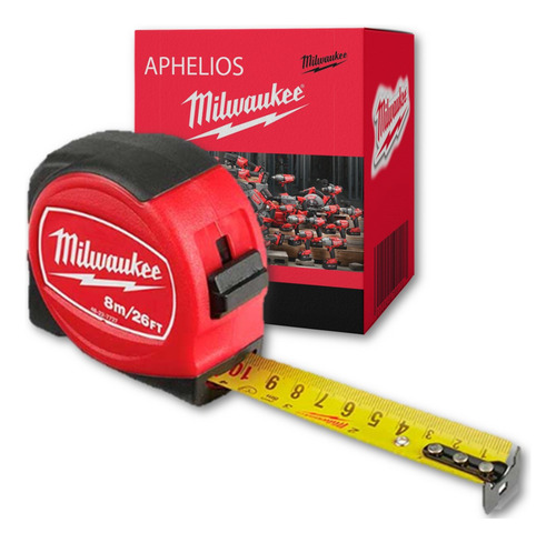 Flexometro De 8m/26ft Milwaukee Anti-impacto Mod. 48-22-7727
