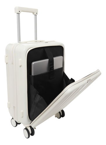 Maleta Chica Travel Mano Abs Tsa 4 Ruedas Resistente Avion Blanco Fashion