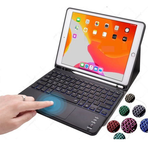 Funda Con Teclado Y Mousepad Retroiluminado Para iPad Pro 11