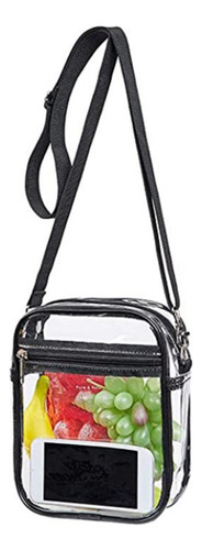 Bolso Transparente Monedero Transparente Negro Pequeño